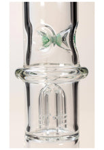 Load image into Gallery viewer, Black Leaf 4 Arm Percolator Glass Sea Green Ice Bong – 40cm