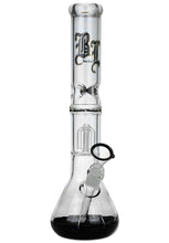 Load image into Gallery viewer, Black Leaf 4 Arm Percolator Glass Black Ice Bong – 40cm