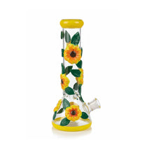 Load image into Gallery viewer, Sunflower 3D Wrap Glass Beaker Bong - 33cm