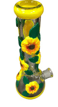 Load image into Gallery viewer, Sunflower 3D Wrap Glass Beaker Bong - 33cm