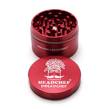 Load image into Gallery viewer, Headchef Dreadchef 55mm 4 Part Grinder BB Red