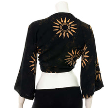 Load image into Gallery viewer, Black Sun Wrap Top