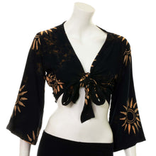 Load image into Gallery viewer, Black Sun Wrap Top
