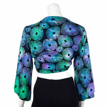 Load image into Gallery viewer, Aqua Coral Wrap Top