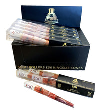 Load image into Gallery viewer, High Rollers £50 Note Pre-Rolled King Size Cones - 6-Pack