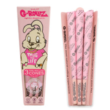 Load image into Gallery viewer, G-Rollz Banksy Graffiti "Thug for Life" Pink King Size Pre Rolled Cones - 3 Pack