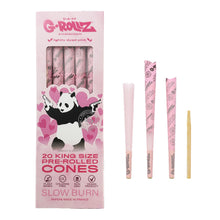 Load image into Gallery viewer, G-Rollz Banksy's Graffiti - Lightly Dyed Pink King Size Pre Rolled Cones – 20 Pack