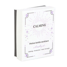 Load image into Gallery viewer, Calming Amethyst Crystal Chip Potion Bottle Necklace