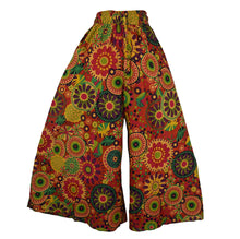 Load image into Gallery viewer, Floral Cotton Palazzo Trousers – Red