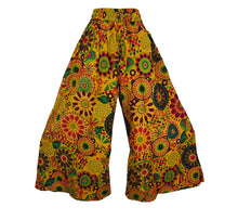 Load image into Gallery viewer, Floral Cotton Palazzo Trousers – Yellow