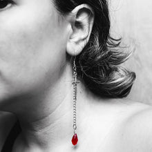 Load image into Gallery viewer, Blood Drop Dagger Earrings