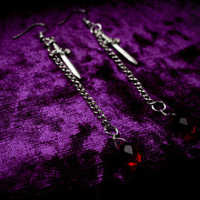 Load image into Gallery viewer, Blood Drop Dagger Earrings