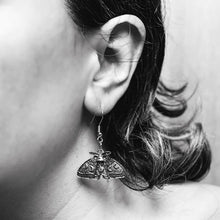 Load image into Gallery viewer, MOON PHASE MOTH EARRINGS