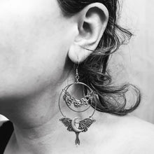 Load image into Gallery viewer, CRESCENT MOTH & MOONPHASE EARRINGS