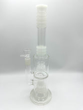 Load image into Gallery viewer, Basil Bush Heavy Duty 35cm Glass Double Percolator 2 Chamber Bong –  WHITE