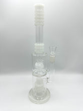 Load image into Gallery viewer, Basil Bush Heavy Duty 35cm Glass Double Percolator 2 Chamber Bong –  WHITE