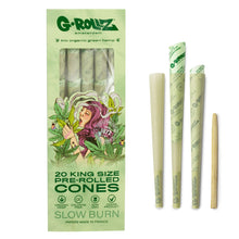 Load image into Gallery viewer, G-Rollz "Colossal Dream" Organic Green Hemp King Size Pre Rolled Cones – 20 Pack