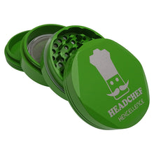 Load image into Gallery viewer, Headchef Non Stick Hardcore Hexcellence 62mm 4 Part Grinder – Green