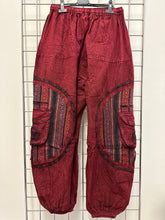 Load image into Gallery viewer, Stone Washed Harem Trousers – RED