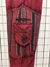 Load image into Gallery viewer, Stone Washed Harem Trousers – RED