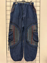 Load image into Gallery viewer, Stone Washed Harem Trousers – NAVY