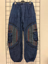 Load image into Gallery viewer, Stone Washed Harem Trousers – NAVY