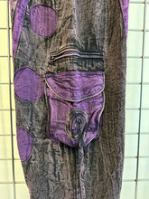 Load image into Gallery viewer, Stone Washed Circles Pattern Trousers – PURPLE