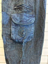 Load image into Gallery viewer, Stone Washed Circles Pattern Trousers – NAVY