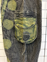 Load image into Gallery viewer, Stone Washed Circles Pattern Trousers – OLIVE GREEN