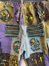 Load image into Gallery viewer, Navy Patchwork Shorts