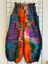 Load image into Gallery viewer, Ohm Print Harem Trousers - ORANGE & BLUE T/D