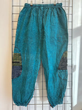 Load image into Gallery viewer, Stone Washed Trousers – TURQUOISE