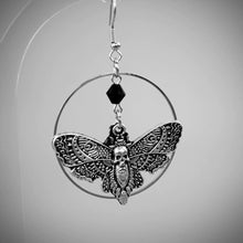 Load image into Gallery viewer, MOTH HOOP EARRINGS