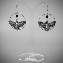 Load image into Gallery viewer, MOTH HOOP EARRINGS