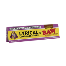 Load image into Gallery viewer, Raw x Lyrical Lemonade - GRAPE Kingsize 'WIDE' - Organic Hemp Rolling Papers