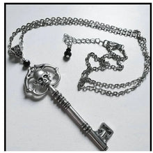 Load image into Gallery viewer, LARGE SKULL KEY NECKLACE