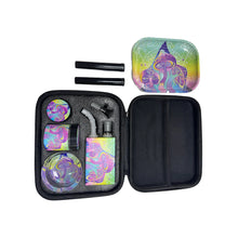 Load image into Gallery viewer, Trippy Mushroom Design Zipper Gift Set - Smoking Bong Kit with Bong, Ashtray, Grinder, Tray and Containers