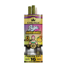 Load image into Gallery viewer, KING PALM "SUGA PUNCH" HONEY ORANGE - TERPENE INFUSED PALM LEAF BLUNTS - MINI PACK OF 2