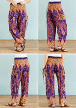 Load image into Gallery viewer, Purple Peacock Trousers - Free size