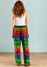 Load image into Gallery viewer, Rainbow Print Tie Trousers - Free size