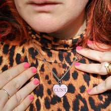 Load image into Gallery viewer, Cunt Pink Heart Necklace