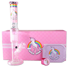 Load image into Gallery viewer, Black Leaf 'Bitch' Boxed Percolator Glass Bong & Grinder Set
