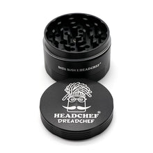 Load image into Gallery viewer, Headchef Dreadchef 55mm 4 Part Grinder Obsidian Black