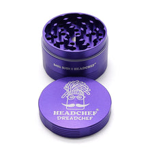 Load image into Gallery viewer, Headchef Dreadchef 55mm 4 Part Grinder Blue Violet