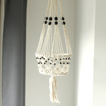 Load image into Gallery viewer, Macrame Pot Holder – Large Single Beaded