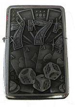 Load image into Gallery viewer, Silver 3D Casino 777 - Zippo Style