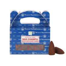 Load image into Gallery viewer, SATYA NAG CHAMPA BACKFLOW DHOOP CONES