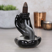 Load image into Gallery viewer, HAND & LOTUS FLOWER BACKFLOW INCENSE BURNER