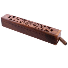 Load image into Gallery viewer, Wooden Incense Stick/Cone Burner Ash Catcher Box