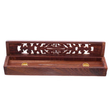 Load image into Gallery viewer, Wooden Incense Stick/Cone Burner Ash Catcher Box